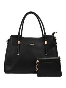 ROCIA - Women Black Shoulder Bag with Pouch