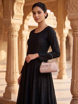 ROCIA - Women Rose Gold Metallic Clutch