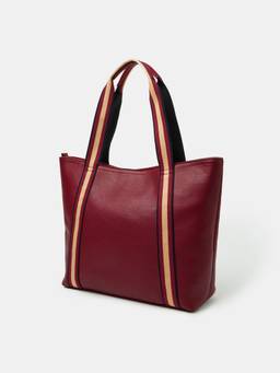 Accessorize London - Women Maroon Webbing Strap Tote Bag