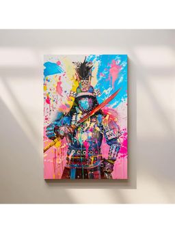 Anciq - Bitty Bopp Neon Samurai Warrior Canvas Painting