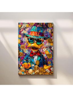 Anciq - Bitty Bopp Crypto Duck Billionaire Canvas Painting