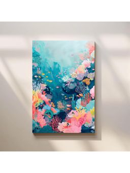 Anciq - Bitty Bopp Vibrant Coral Reef Canvas Painting