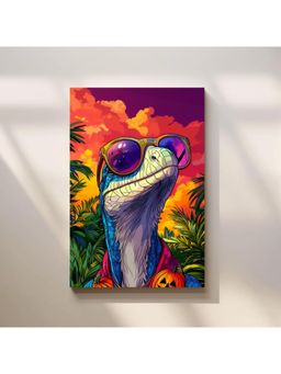 Anciq - Bitty Bopp Sunset Dinosaur Pop Art Canvas Painting