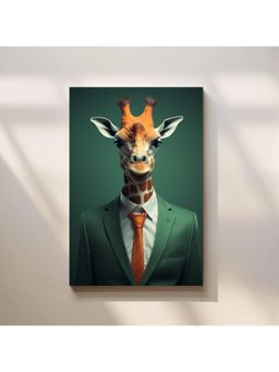 Anciq - Bitty Bopp Giraffe in Suit Pop Art Canvas Painting