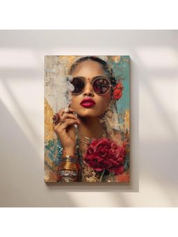 Anciq - Bitty Bopp Bohemian Woman with Sunglasses Canvas Painting