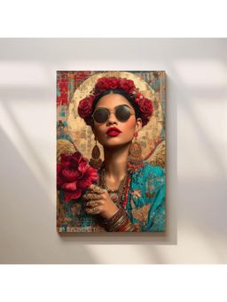 Anciq - Bitty Bopp Bohemian Woman with Flower Crown Canvas Painting