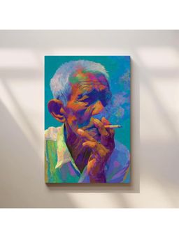 Anciq - Bitty Bopp Colorful Smoker Portrait Canvas Painting