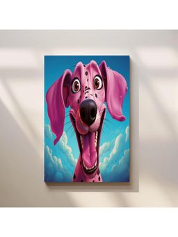 Anciq - Bitty Bopp Funny Pink Dog Pop Art Canvas Painting