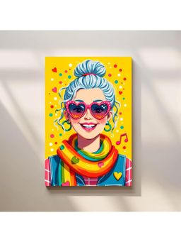 Anciq - Bitty Bopp Colorful Pop Girl Canvas Painting