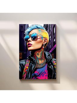 Anciq - Bitty Bopp Urban Neon Portrait Canvas Painting