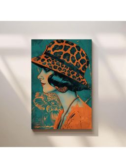 Anciq - Bitty Bopp Vintage Leopard Hat Portrait Canvas Painting
