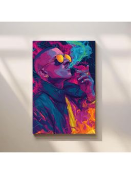 Anciq - Bitty Bopp Neon Smoke Portrait Canvas Painting