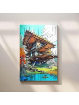 Anciq - Bitty Bopp Modern Floating House Canvas Painting