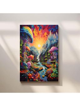 Anciq - Bitty Bopp Psychedelic Mushroom Valley Canvas Painting