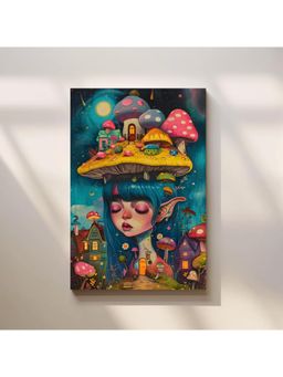 Anciq - Bitty Bopp Fantasy Mushroom Village Girl Canvas Painting