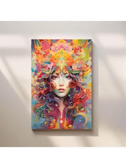 Anciq - Bitty Bopp Vibrant Floral Goddess Canvas Painting
