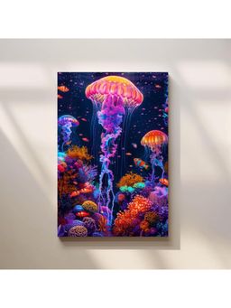 Anciq - Bitty Bopp Neon Jellyfish Ocean Canvas Painting