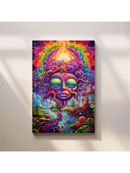 Anciq - Bitty Bopp Psychedelic Nature Face Canvas Painting