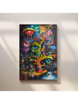 Anciq - Bitty Bopp Surreal Psychedelic Eyes Cape Canvas Painting