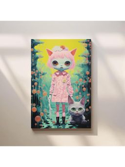 Anciq - Bitty Bopp Cute Surreal Cat Girl Canvas Painting
