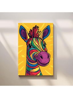 Anciq - Bitty Bopp Colorful Zebra Pop Art Canvas Painting