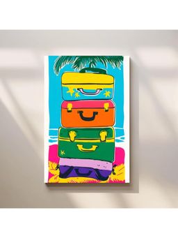 Anciq - Bitty Bopp Colorful Suitcase Pop Art Canvas Painting
