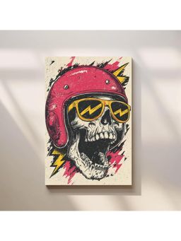 Anciq - Bitty Bopp Skull Biker Helmet Punk Art Canvas Painting