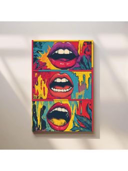 Anciq - Bitty Bopp Pop Art Lips Panel Canvas Painting