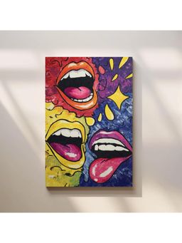 Anciq - Bitty Bopp Vibrant Pop Art Lips Canvas Painting