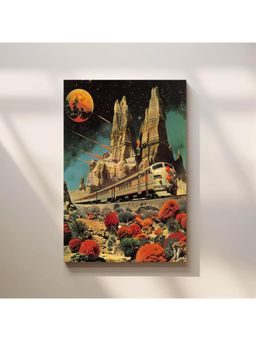 Anciq - Bitty Bopp Surreal Desert Train Canvas Painting
