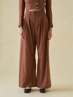 No Grey Area - Brown Suiting Bollywood Trouser