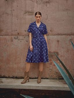 House of Fett - Aqua Cotton Dress with Belt (Set of 2)