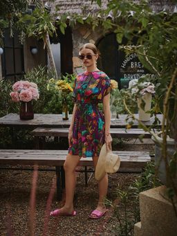 House of Fett - Botanical Garden Floral Print Short Dress