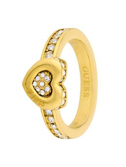 Guess - Iconique Ring For Women, Stainless Steel, Anti-Tarnish, Gold-Plated