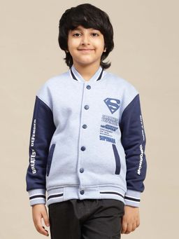 Kidsville - Blue Superman Graphic Printed Jacket for Boys