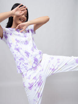 Twenty Dresses by Nykaa Fashion - Multicolor Tie And Dye Round Neck T Shirt