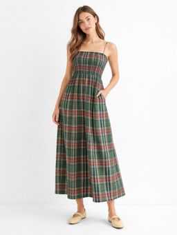 Scoup - Smocket Strappy Multi-Color Dress