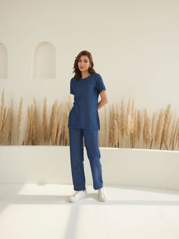 STADO - Denim Navy Blue Co-ord (Set of 2)