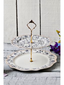 Vigneto - Royal Blue Two Tier Dessert Stand