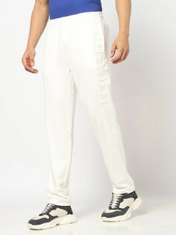 GAP - Men Embroidered Mid Rise Off White Track Pant