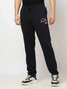 GAP - Men Typographic Mid Rise Navy Blue Track Pant