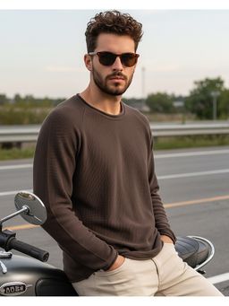 Bewakoof - Men Chocolate Brown Sweater