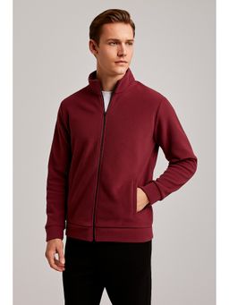 Parcel Yard - Men Winter Wear Maroon Sweatshirt