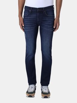 Pepe Jeans - Blue Men Cotton Lycra Slim Fit Jeans