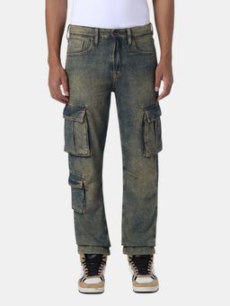 Pepe Jeans - Blue Men Straight Fit Cargo Jeans