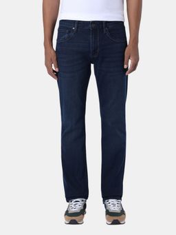 Pepe Jeans - Navy Blue Men Cotton Lycra Straight Fit Jeans