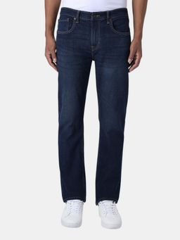 Pepe Jeans - Navy Blue Men Cotton Lycra Straight Fit Jeans