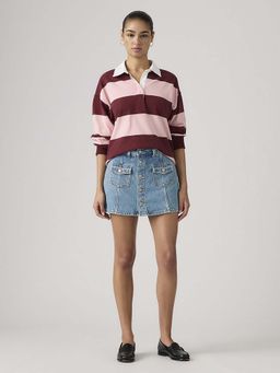 Levi's - Women's Mid Rise Blue Regular Fit Skirt