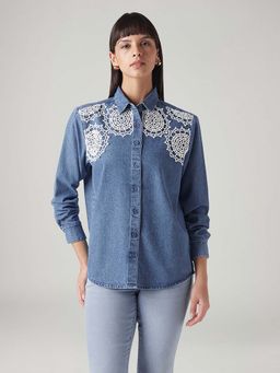 Levi's - Women's Crochet Relaxed Fit Denim Shirt