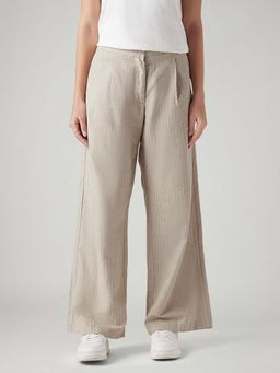 Levi's - Women's Grey Straight Fit Mid Rise Trouser
